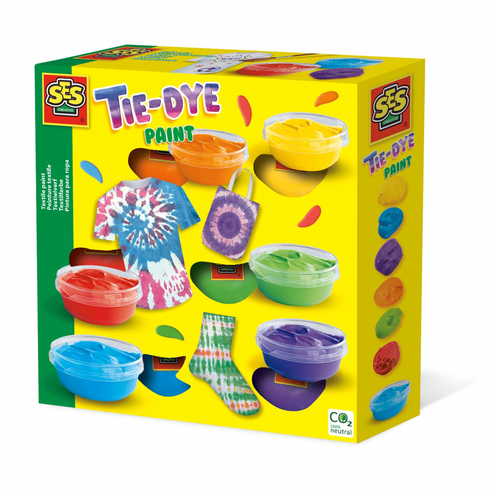 Set Tie-Dye Ses Creative, 6 Culori