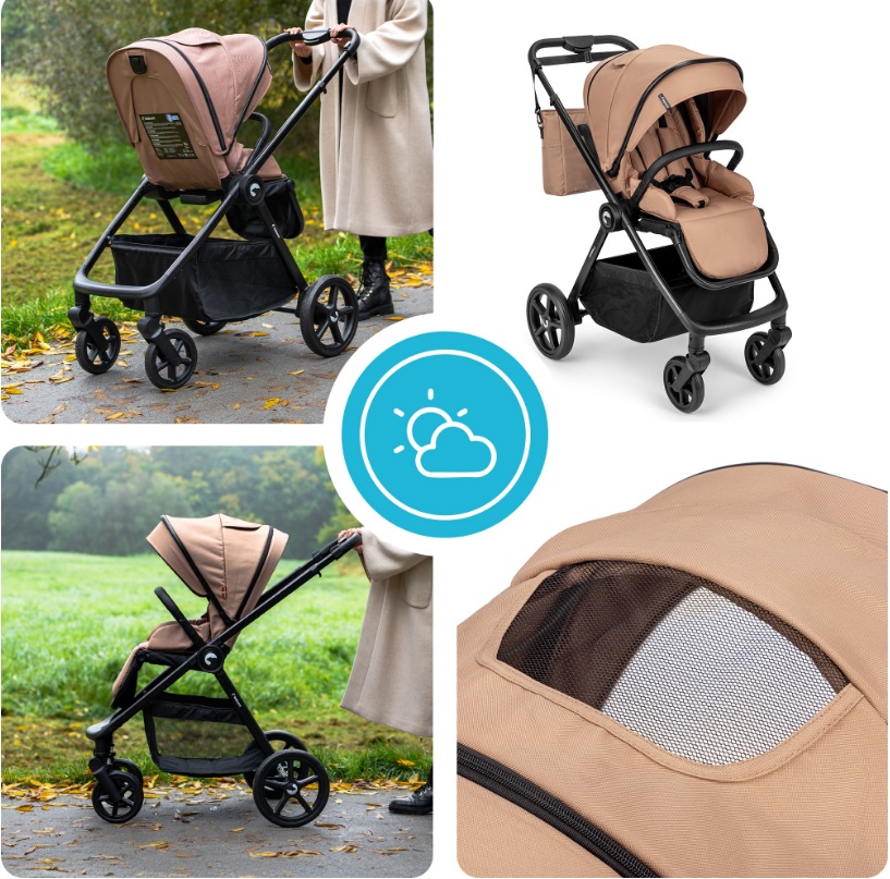 Carucior Kidnort Alskar Beige - Confort și Siguranță