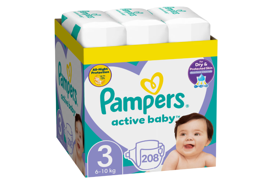 Pampers Active Baby XXL, 6-10kg, 208 buc - imagine 6