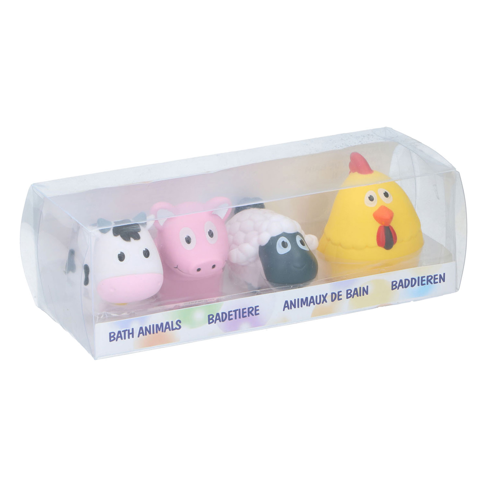 Set 4 jucării de baie Eddy Toys, Animale Ferma - imagine 4