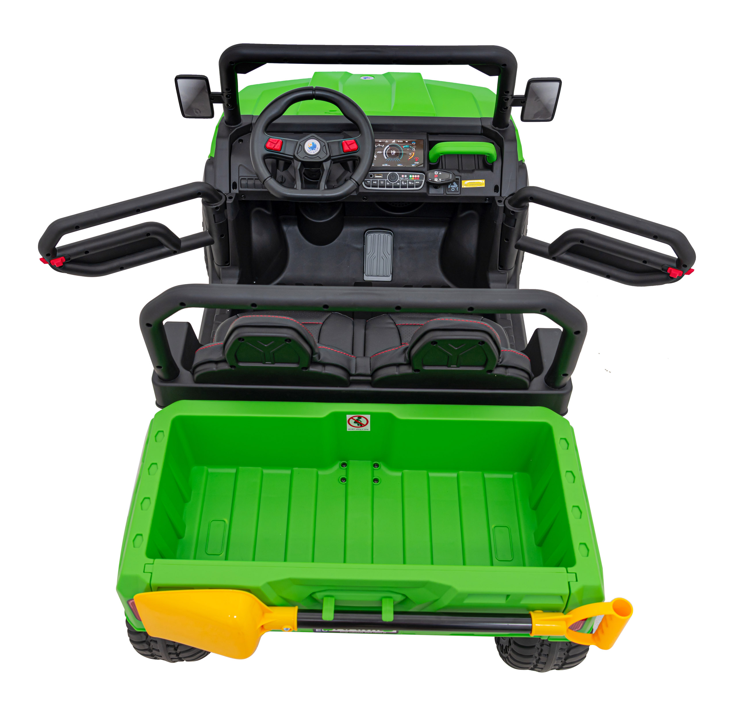 Masinuta Electrica Pick Up 4x4 Verde Autokids - imagine 7