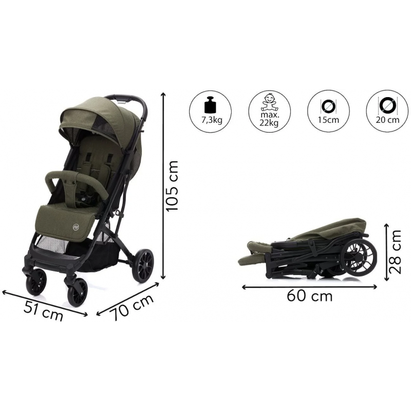 Carucior Sport Fillikid Elite Styler Olive - imagine 5