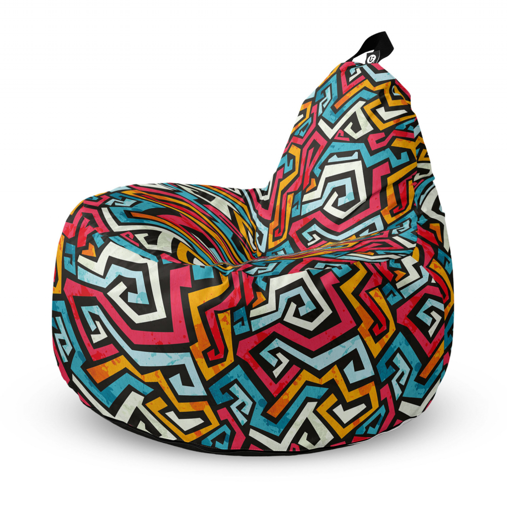 Fotoliu Puf Updeco Big Chill Graffiti, Relaxare Retro - imagine 5