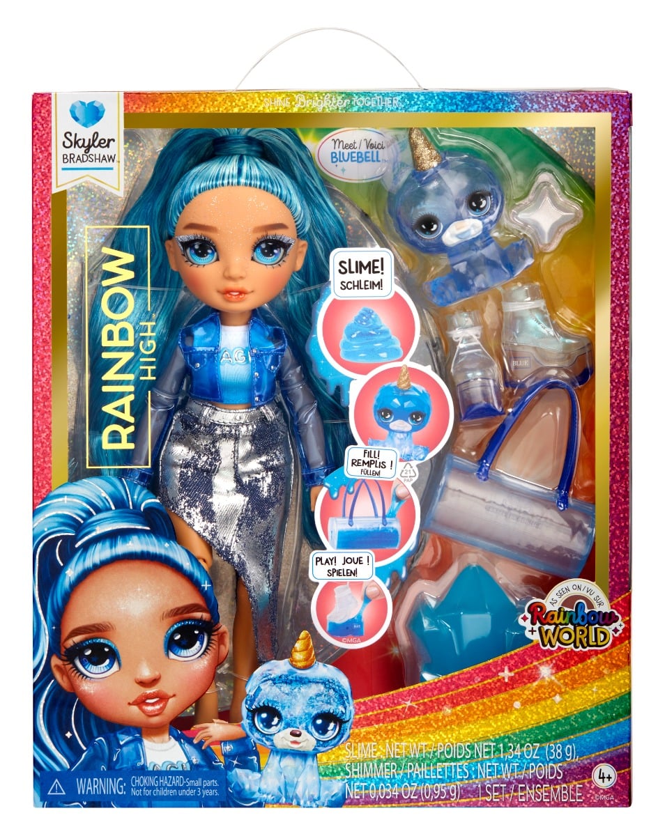 Papusa Rainbow High Skyler Blue cu Set Slime
