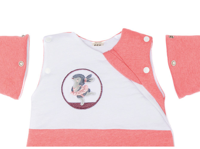 Sac Dormit Bunny Pink Fillikid 55 cm - imagine 3