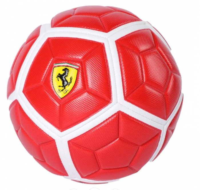 Minge Fotbal Mesuca Ferrari, Mărimea 5, Roșu-Alb
