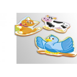 Set 6 Puzzle Animale Miniland Educativ - imagine 2