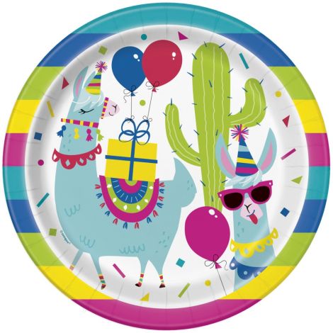 Farfurii Llama Unique Party | Set 8 Buc | 23cm