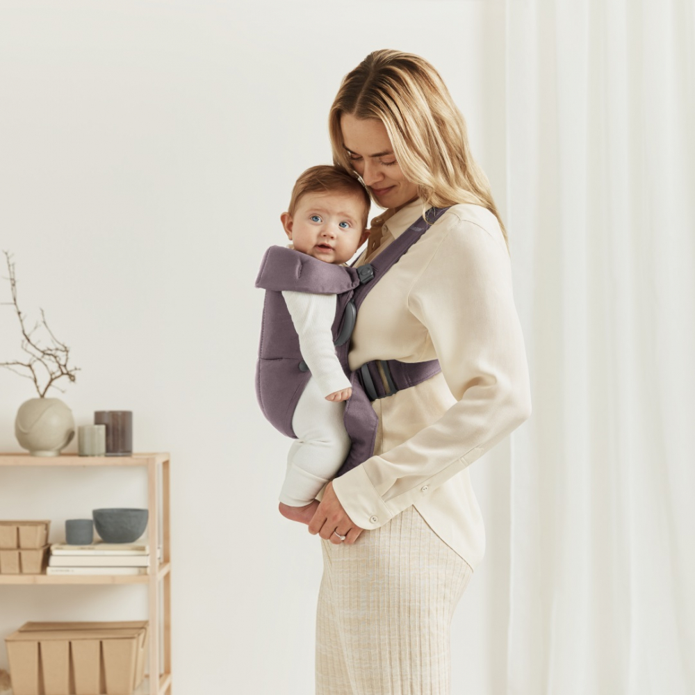 Marsupiu BabyBjorn Mini Dark Purple, Anatomic - imagine 4