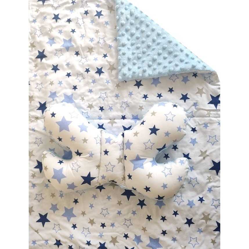 Set Păturică și Pernă Minky Infantilo Stele - imagine 2