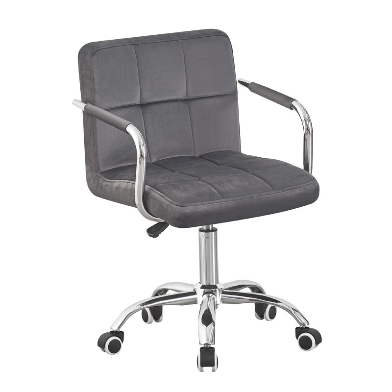 Scaun Birou Procart Velur Gri - Ergonomic 78-90cm - imagine 6