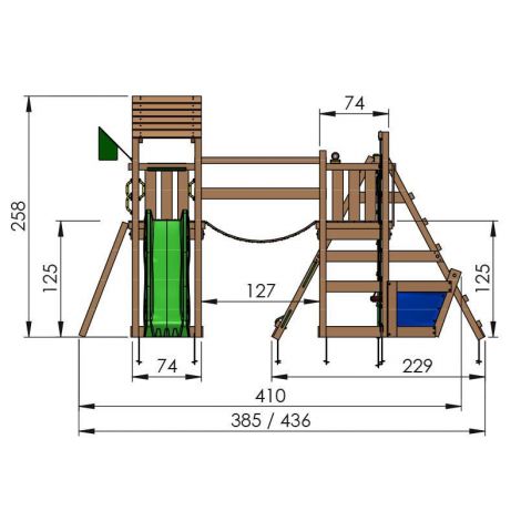 Junglegym Voyager - Complex Joacă Lemn - imagine 4