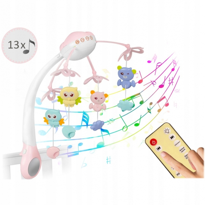 Carusel Muzical Ricokids 2in1 cu Proiector și Telecomandă