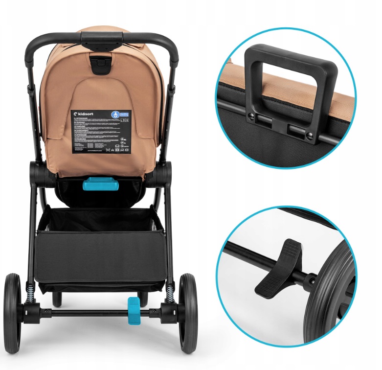 Carucior Kidnort Alskar Beige - Confort și Siguranță - imagine 2