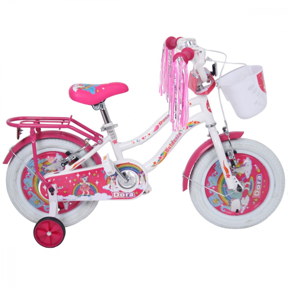 Belderia Dora Alb 16" - Bicicleta Copii 5-8 Ani