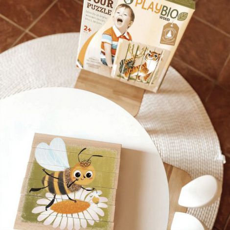 Quercetti Puzzle Animale Salbatice Bio 2+ - imagine 2