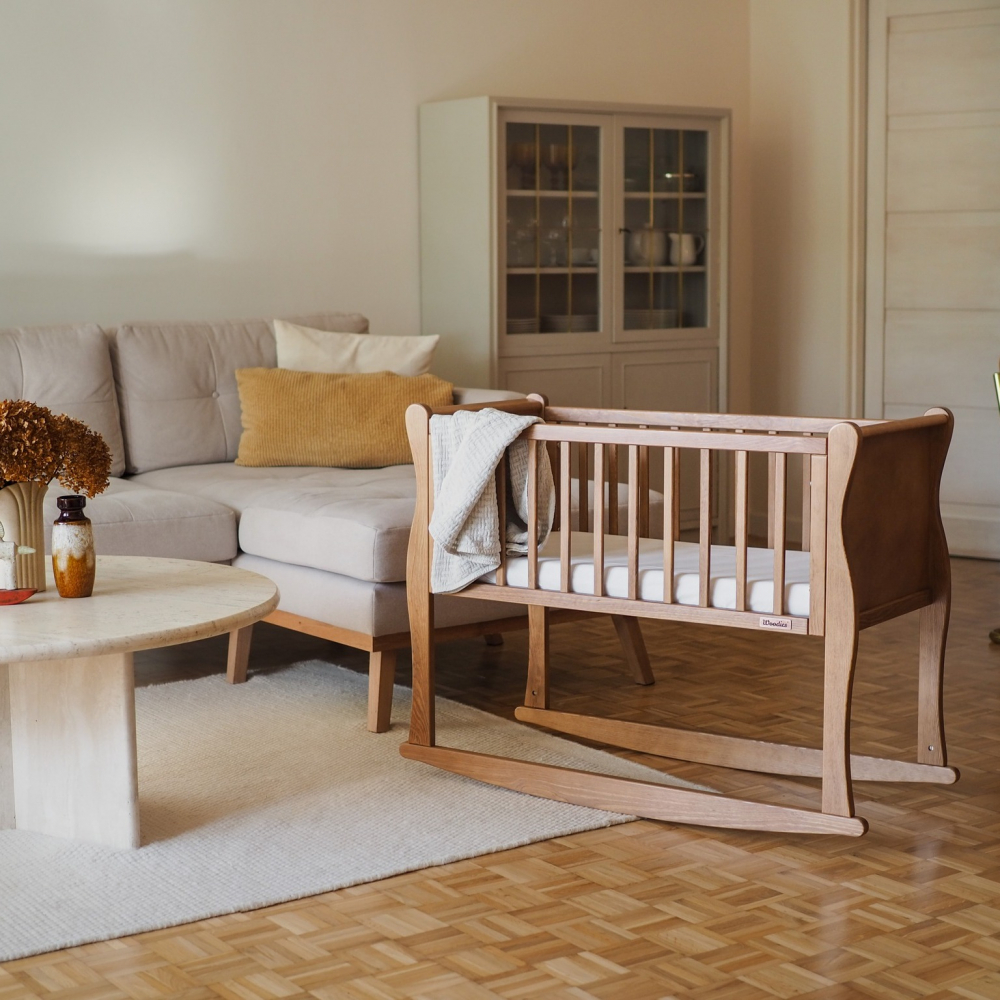 Patut Balansoar Woodies Co-Sleeping, Lemn Vintage - imagine 4
