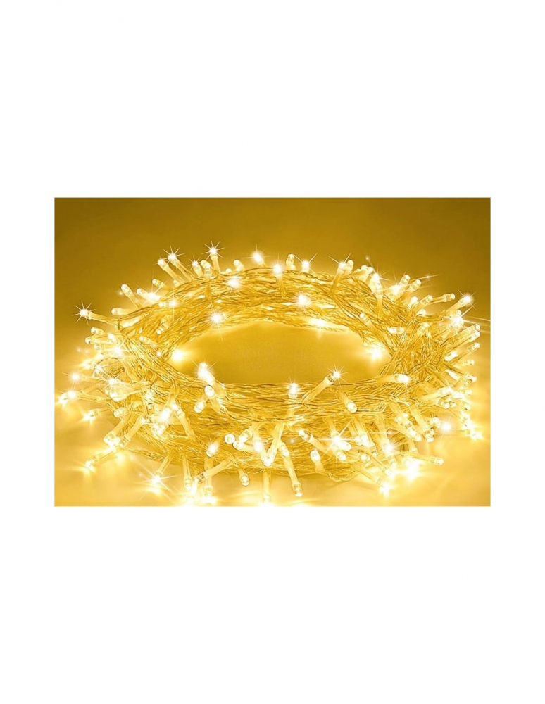 Instalatie Craciun Gimihome 24m LED Alb Cald