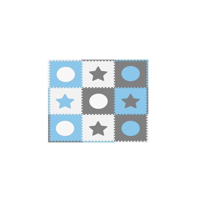 Covoraș Puzzle Spumă Ikonka Blue Gri