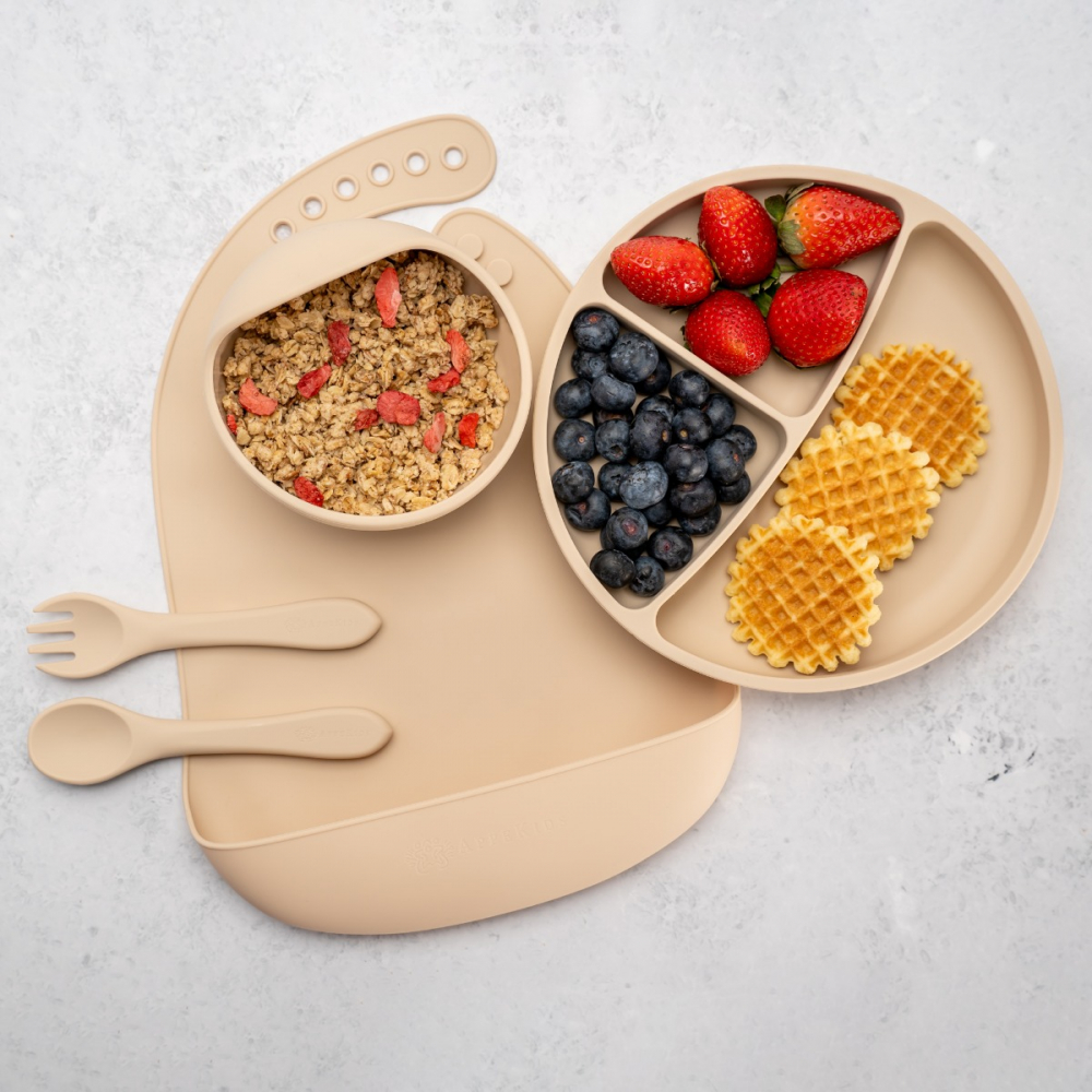 Set Diversificare AppeKids 5 Piese, Silicon, Beige - imagine 6