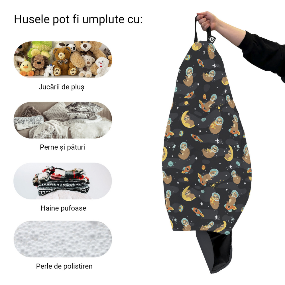 Husă Fotoliu Puf Para XL Updeco, Fără Umplutură