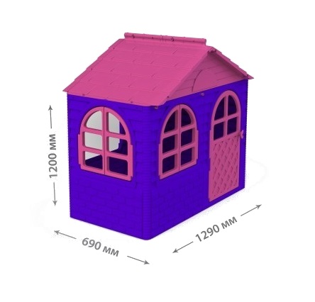 Casuta Joaca Mykids PinkViolet - Interior/Exterior