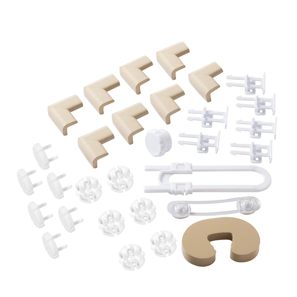 Kit 30 piese Clevamama, protectii mobilier bej - imagine 2