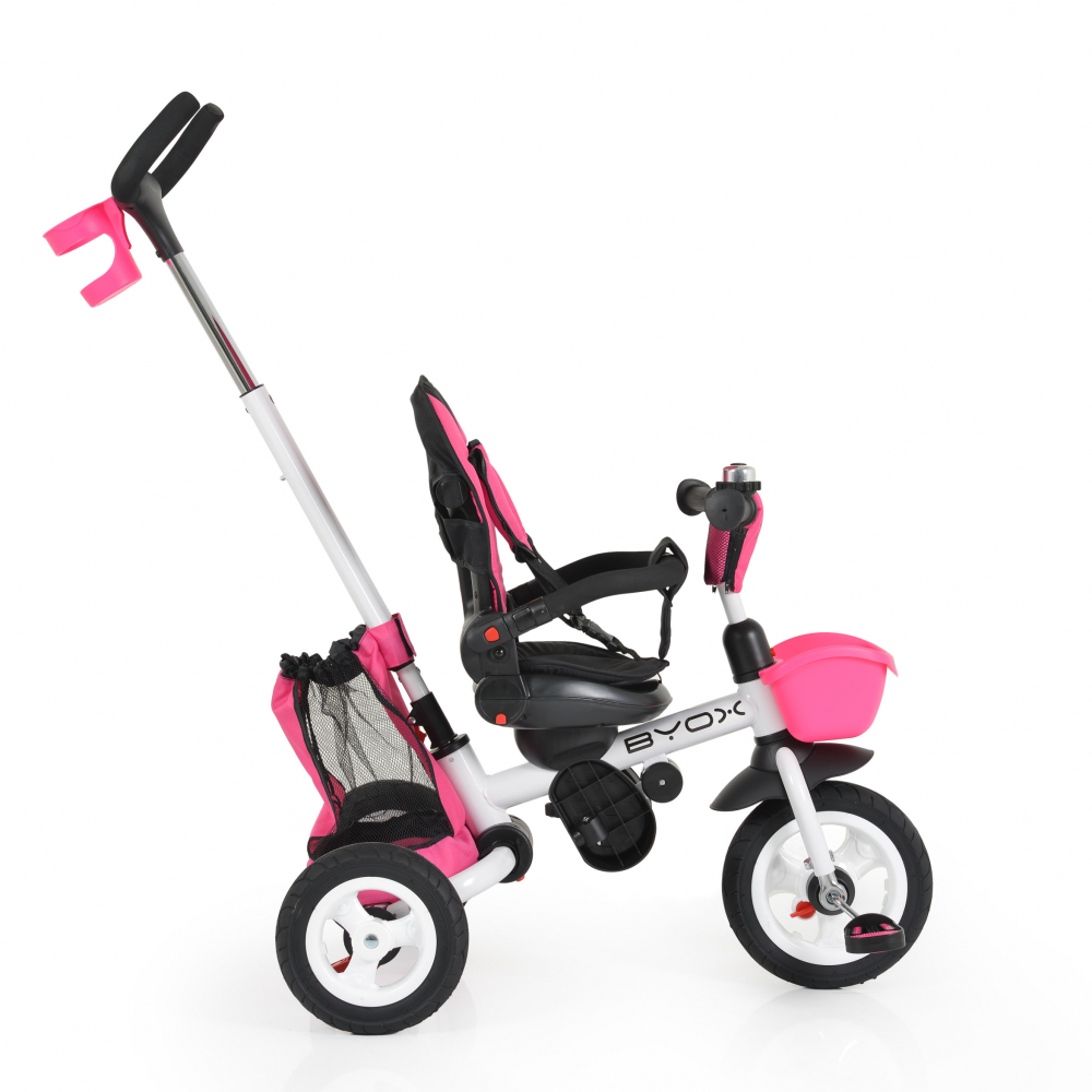 Tricicleta Byox Flexy Lux Pink, Pliabilă cu Mâner Parental - imagine 6
