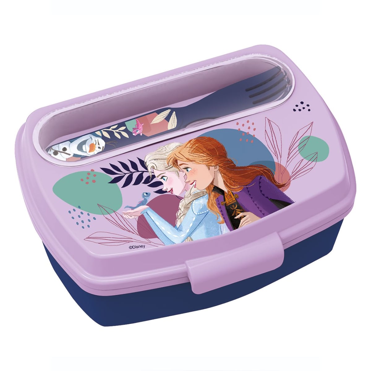 Caserola Pranz Stor Frozen cu Tacamuri, Fara BPA