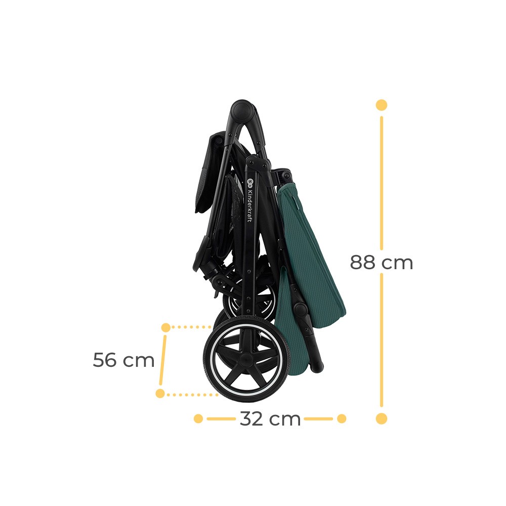 Carucior Kinderkraft Route 0-22kg | Verde - imagine 3