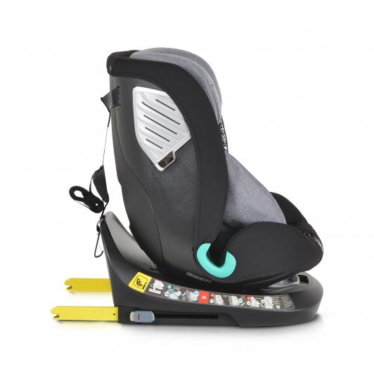 Scaun Auto Cangaroo Quill i-Size, Rotativ 360°, Grey - imagine 3