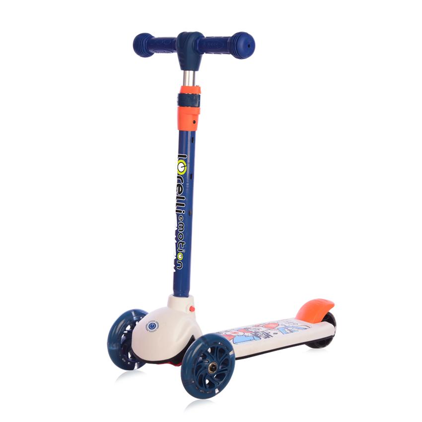 Trotineta Lorelli Tamtam Crazy Navy Blue cu LED - imagine 4