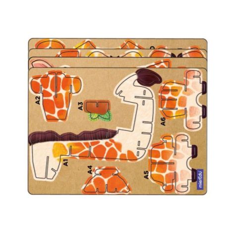 Puzzle 3D Sunete Girafa Mieredu 58 Piese - imagine 3