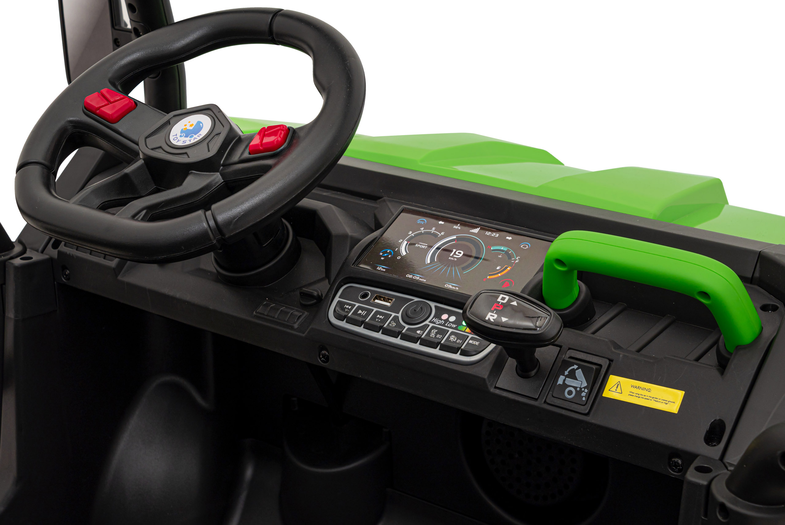 Masinuta Electrica Pick Up 4x4 Verde Autokids - imagine 6
