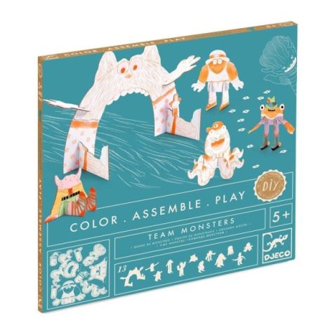 Kit Creativ Monstri Djeco - Asamblare 3D