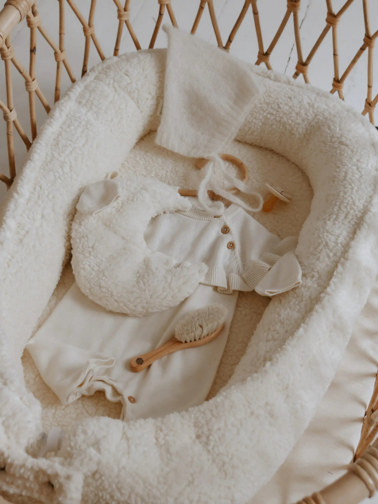 Suport Dormit Babynest Premium Crem Teddy Babysteps - imagine 8
