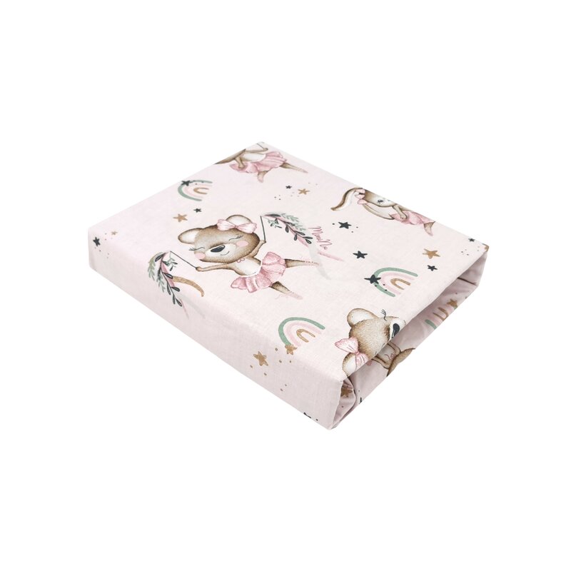 Cearceaf Patut MimiNu Bumbac Oeko-Tex | Little Ballerina