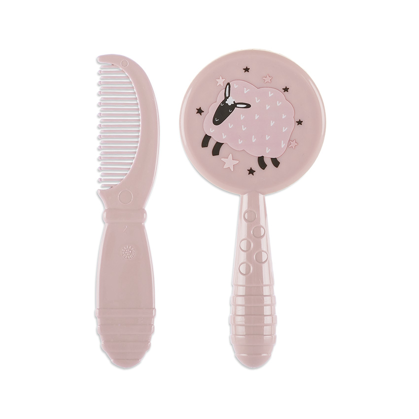 Set pieptan și perie Lorelli Mellow Rose 0+ - imagine 2