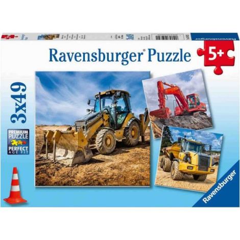 Puzzle Utilaje Ravensburger 3x49 Piese - imagine 2