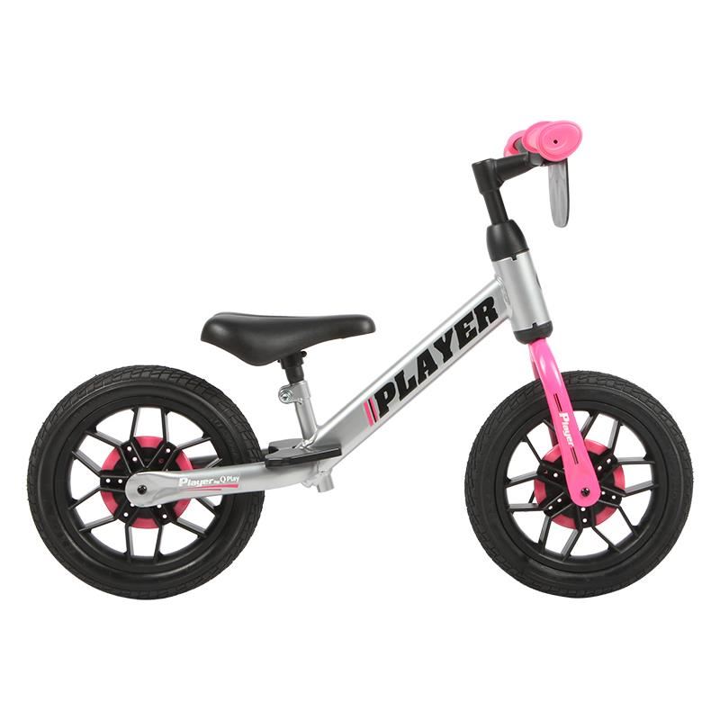 Bicicletă Fără Pedale Qplay Roz cu LED