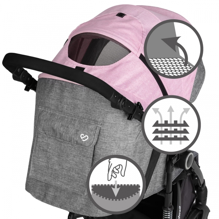 Carucior Sport Kidwell Carell Pink, 3 in 1 - imagine 8