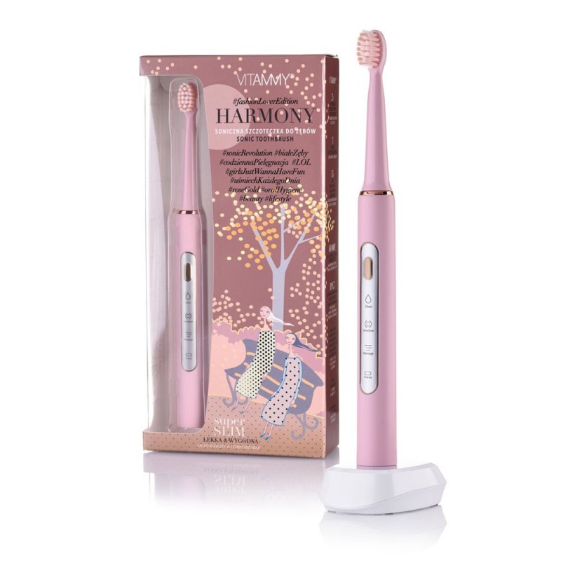 Periuță Electrică Vitammy Harmony, 60000 Vibrații, Roz