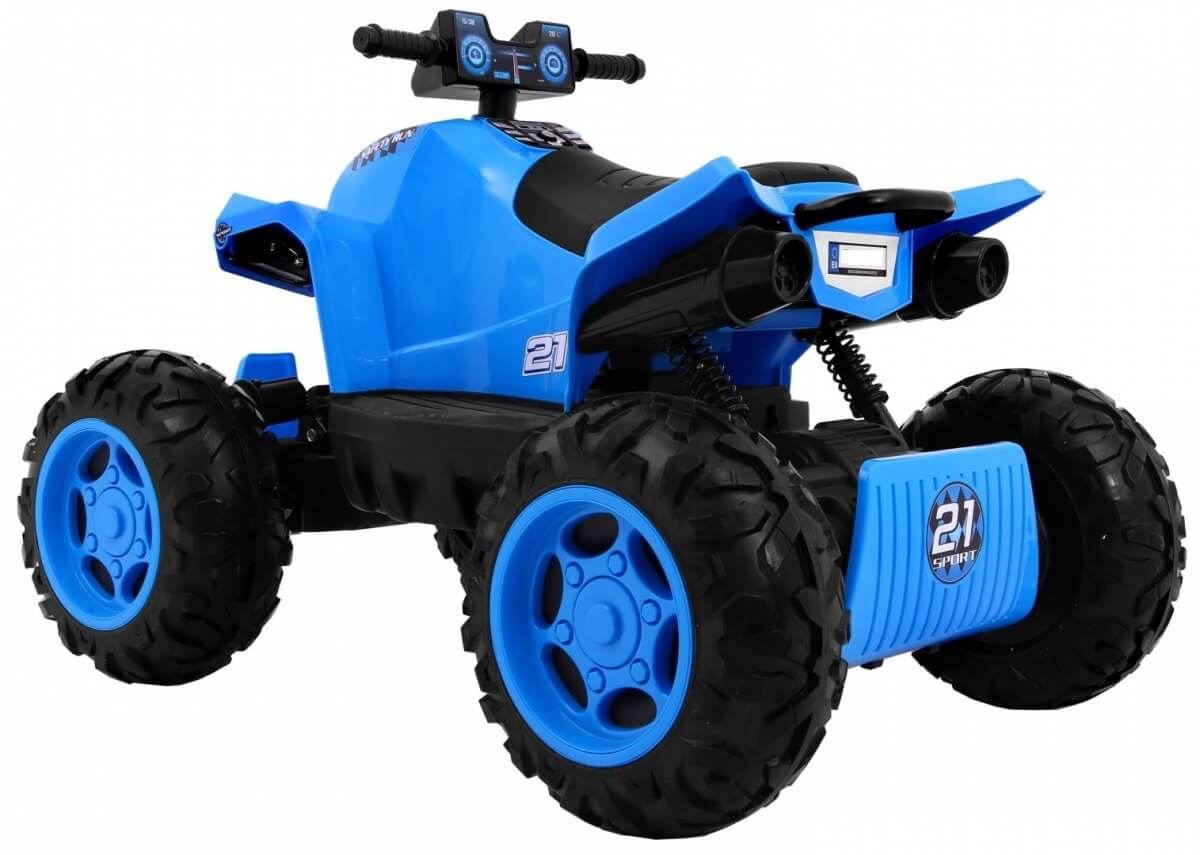 ATV Electric Copii QUAD SPORT RUN 4X4 Albastru - imagine 3