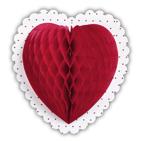 Decor Inima Hartie 25cm Widmann | Party