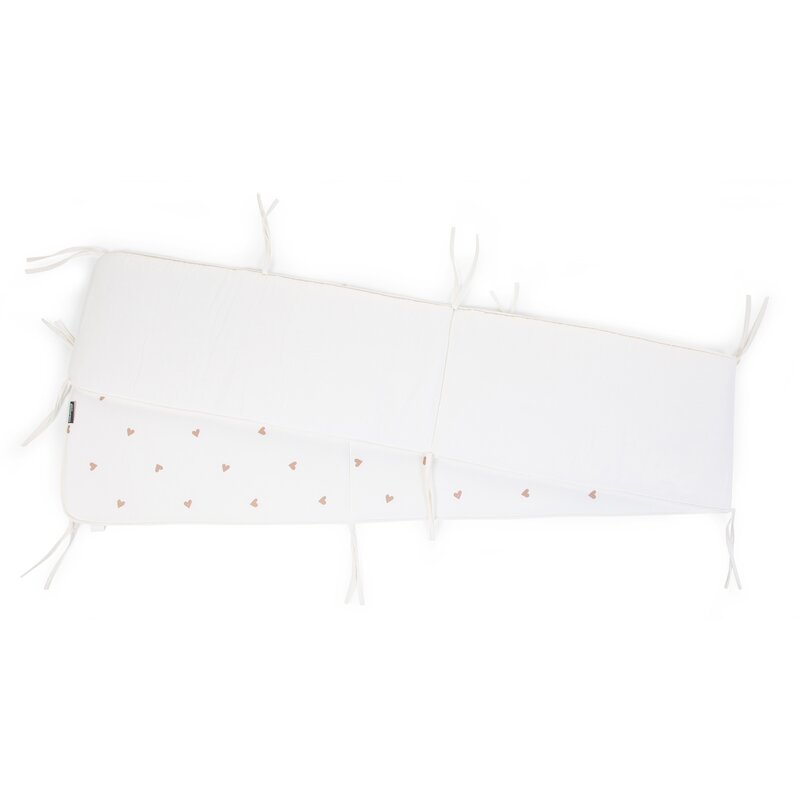 Protectie Patut Childhome Jerse Muselina Inimioare - imagine 2