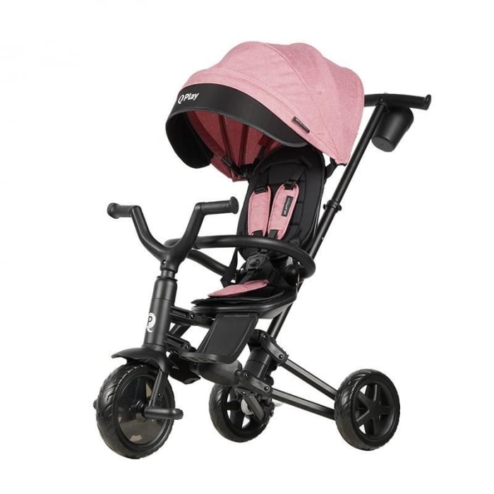Tricicleta Ultrapliabila Qplay Nova Roz, Usor de Transportat