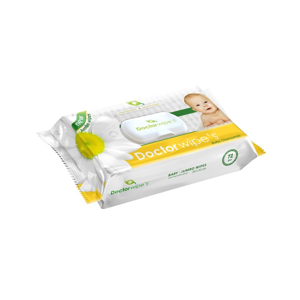 Doctor Wipes Jumbo 72b Mușețel - imagine 2