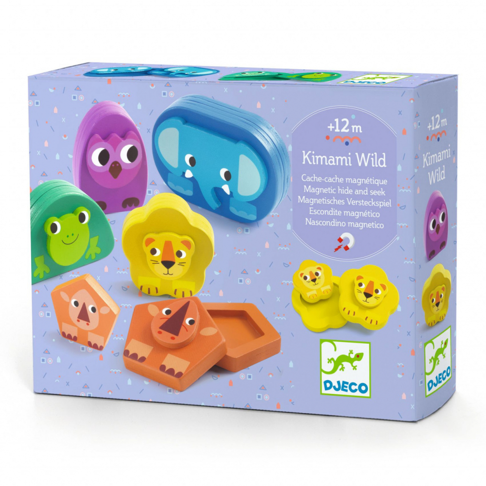 Jucărie Magnetică Djeco Kimami Wild Lemn +12 Luni