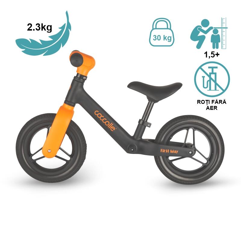 Bicicleta fara pedale Coccolle First Way Orange - imagine 4