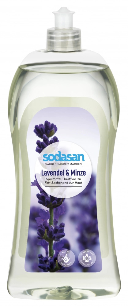 Detergent Vase Bio Sodasan Lavandă și Menta 1L